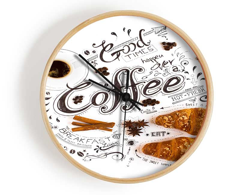 Good Times Coffee Clock - Wallart-Direct UK