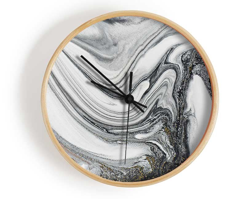 Swirl Of Stone Clock - Wallart-Direct UK