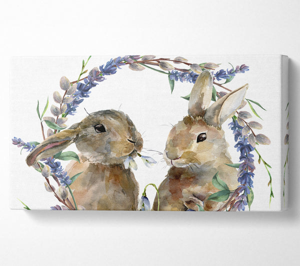 Two Watercolour Rabbits