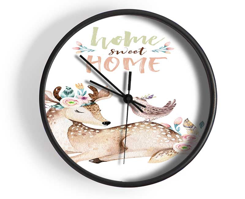 Home Sweet Home Woodland Animals Clock - Wallart-Direct UK