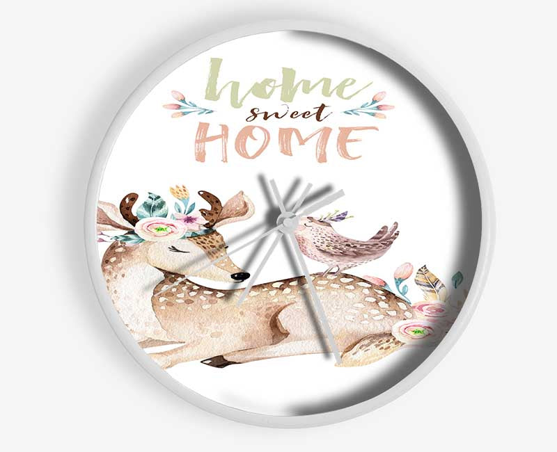 Home Sweet Home Woodland Animals Clock - Wallart-Direct UK