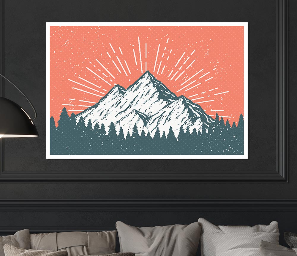 The Mountain Peak Print Poster Wall Art