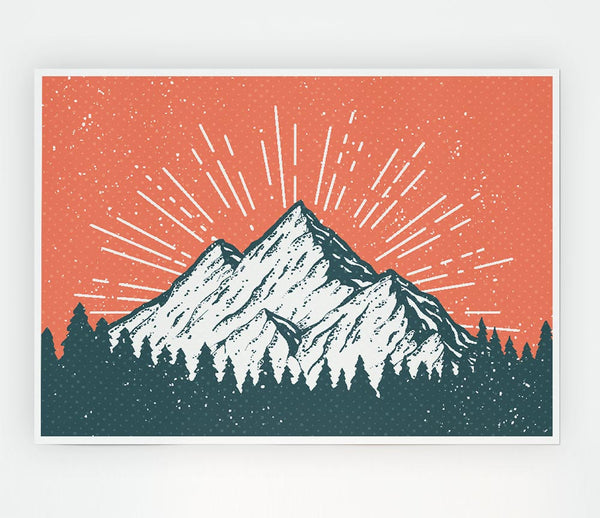 The Mountain Peak Print Poster Wall Art