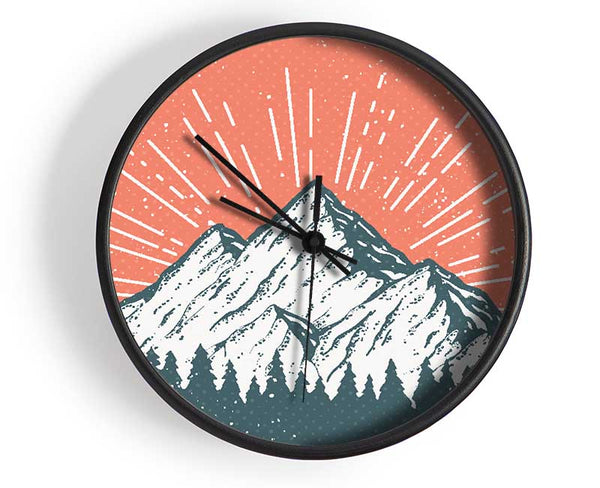 The Mountain Peak Clock - Wallart-Direct UK