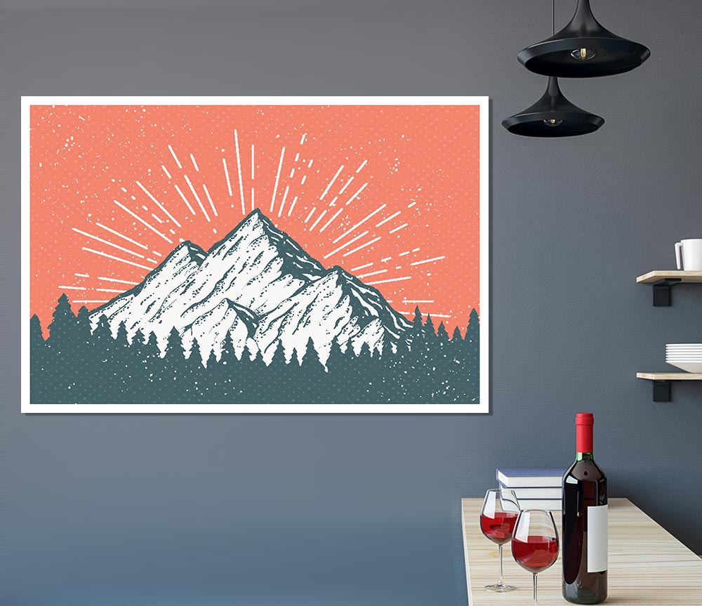 The Mountain Peak Print Poster Wall Art