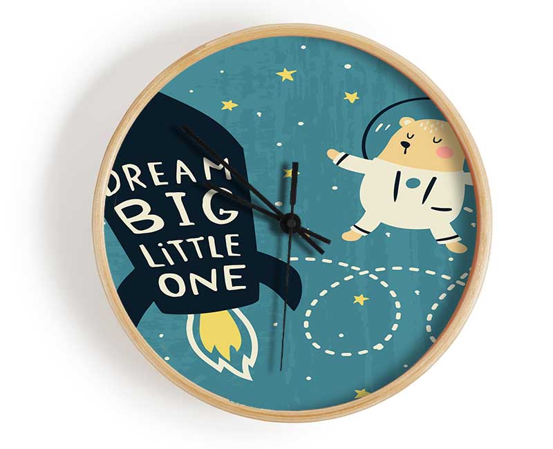 Dream Big Little One Space Ship Clock - Wallart-Direct UK