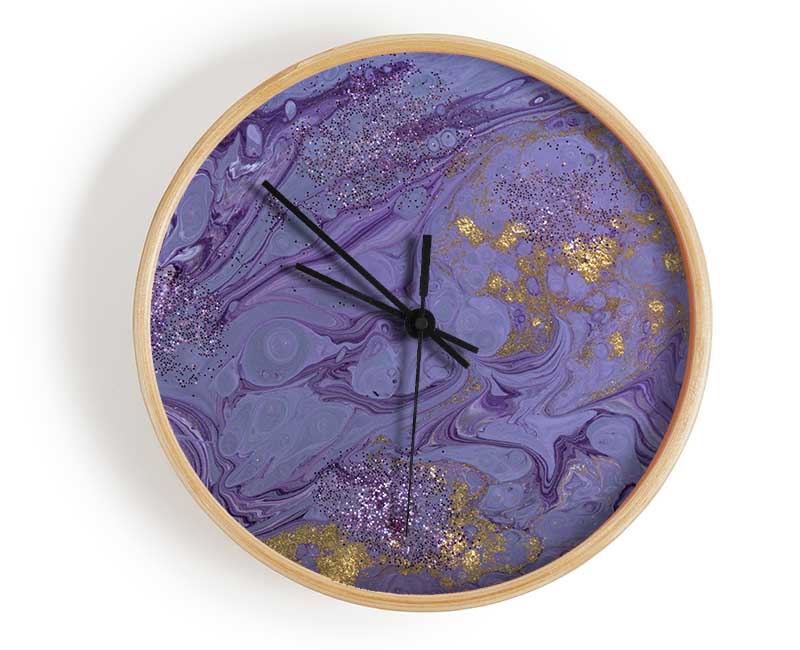 Purple Bomb Of Oil Clock - Wallart-Direct UK