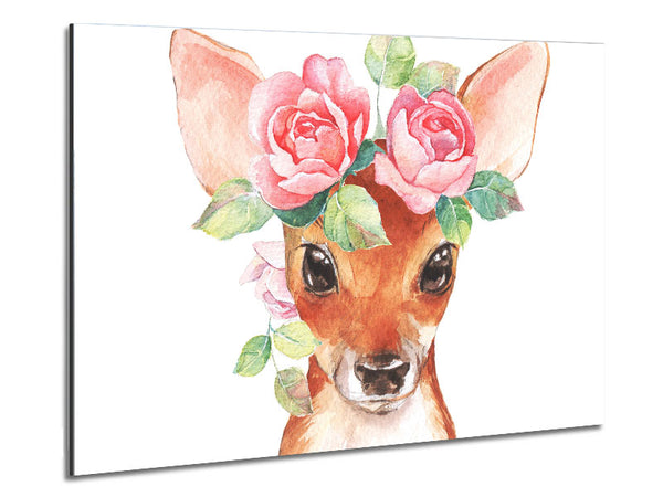 Water Colour Floral Deer