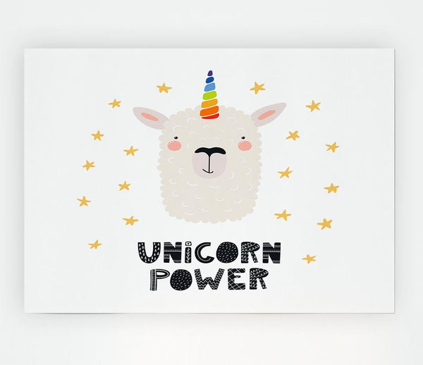 Unicorn Power Print Poster Wall Art