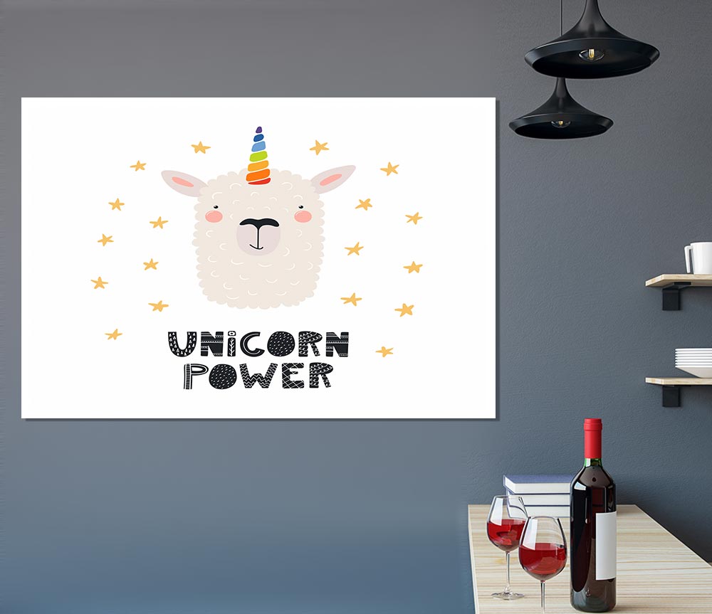 Unicorn Power Print Poster Wall Art