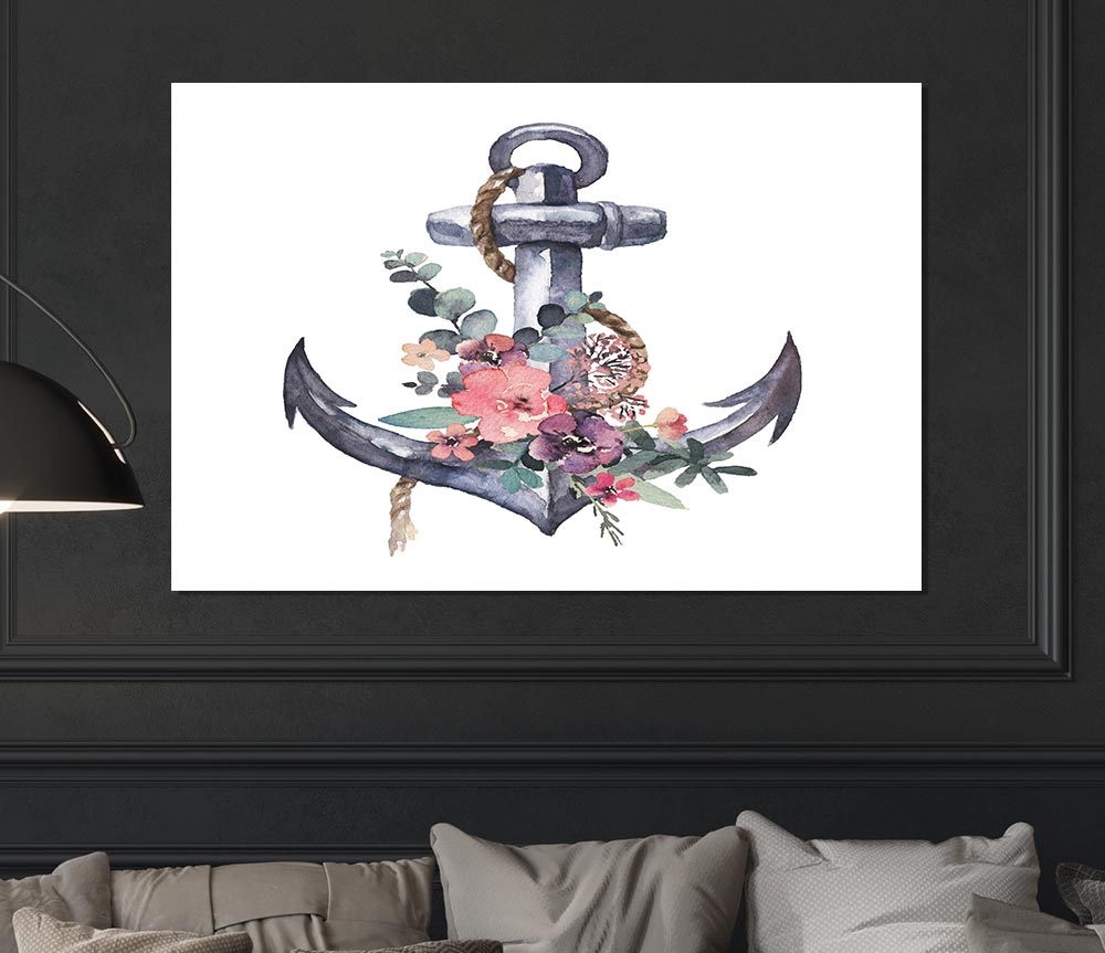 Watercolour Anchor Print Poster Wall Art