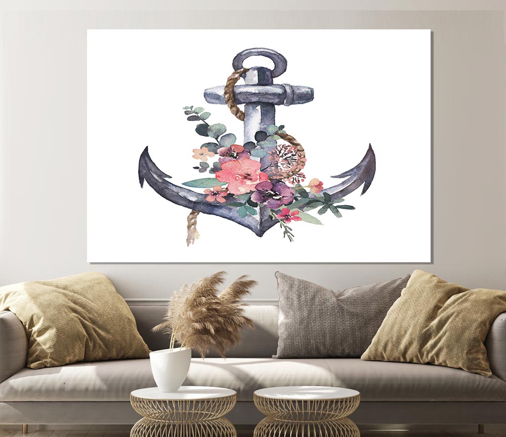 Watercolour Anchor Print Poster Wall Art