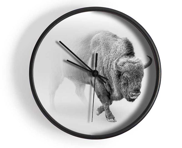 Bison In The Mist Clock - Wallart-Direct UK