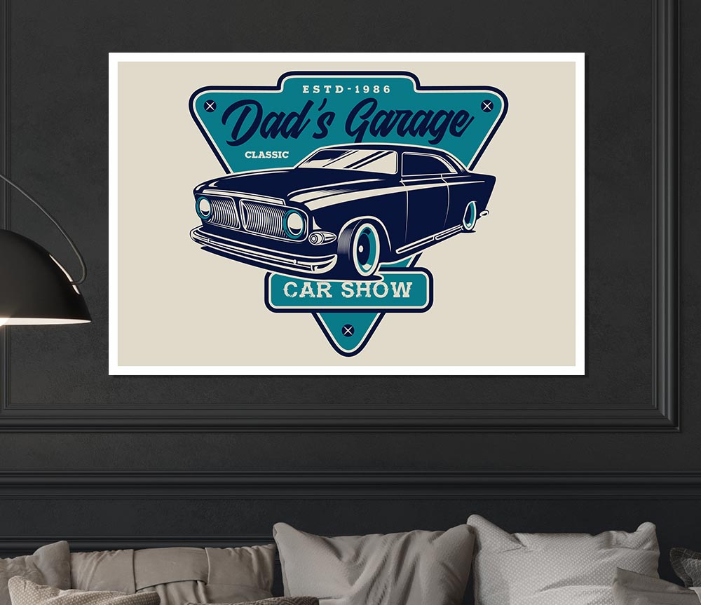 Dads Garage Print Poster Wall Art