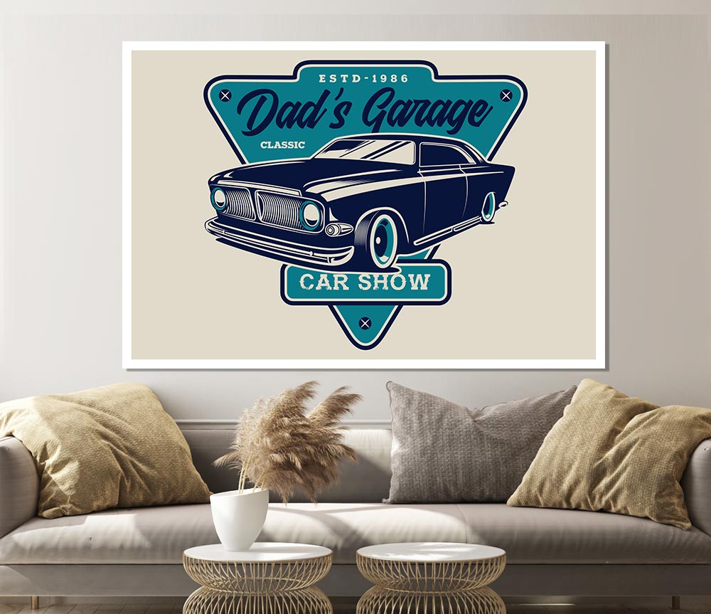 Dads Garage Print Poster Wall Art