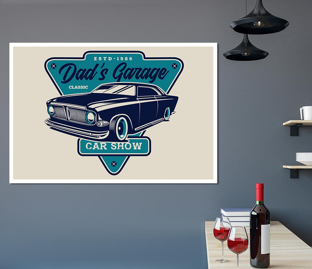 Dads Garage Print Poster Wall Art