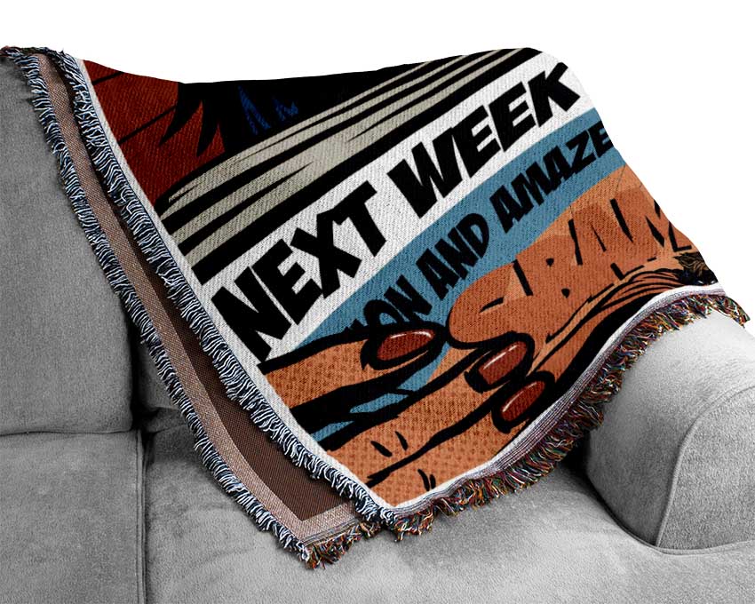 Comic Book Read Woven Blanket