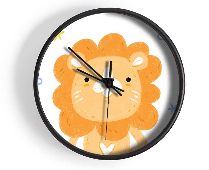 Friendly Lion Colours Clock - Wallart-Direct UK