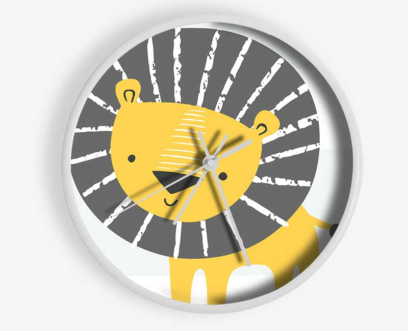 Lion In Stripes Clock - Wallart-Direct UK