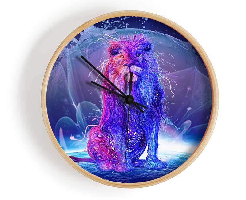 The Water Lion Clock - Wallart-Direct UK