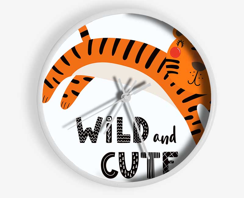 Wild And Cute Tiger Clock - Wallart-Direct UK