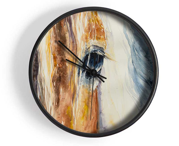 Deep Into Horses Eye Clock - Wallart-Direct UK