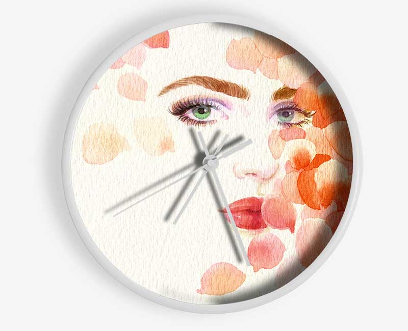 Petals On Face Clock - Wallart-Direct UK