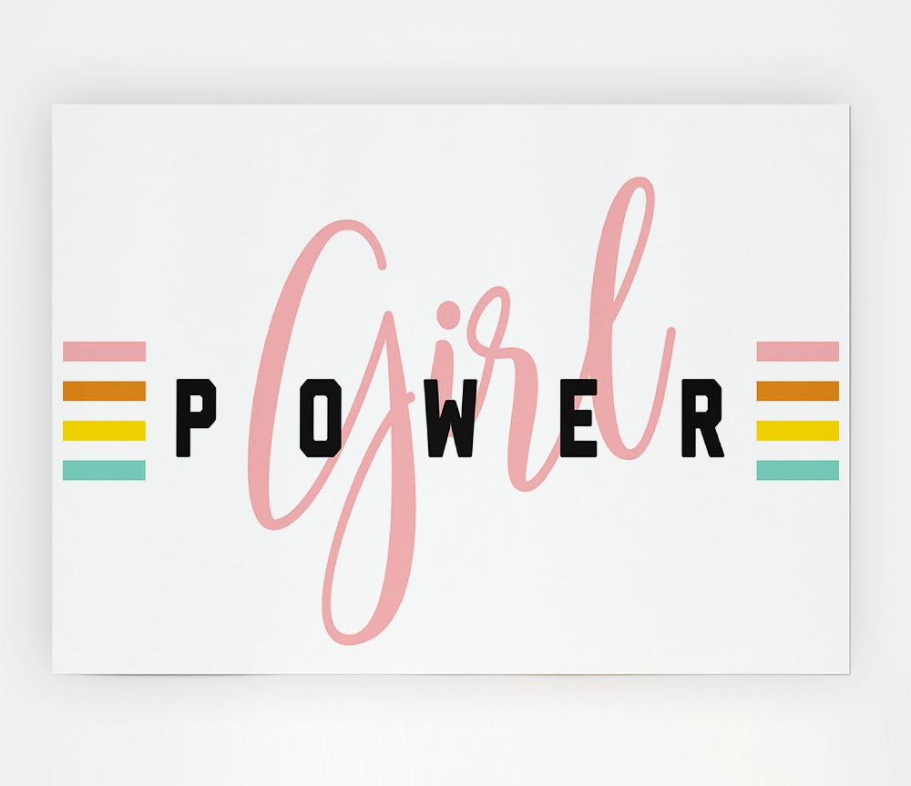 Girl Power Print Poster Wall Art