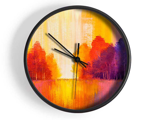 Streams Of Colour Forest Clock - Wallart-Direct UK