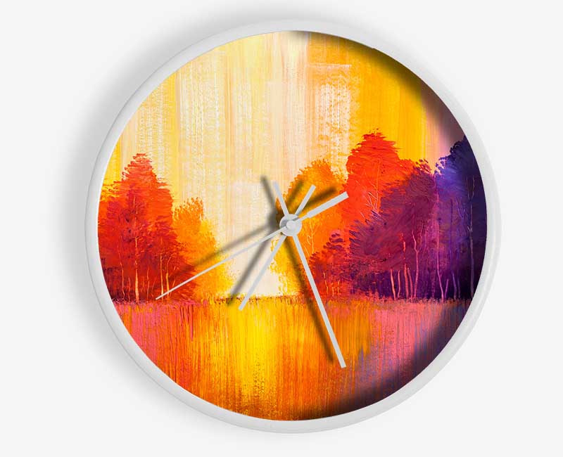 Streams Of Colour Forest Clock - Wallart-Direct UK