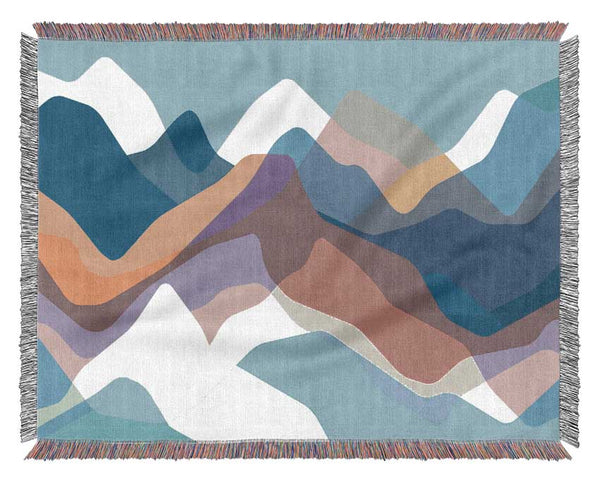 Modern Mountain Range Woven Blanket