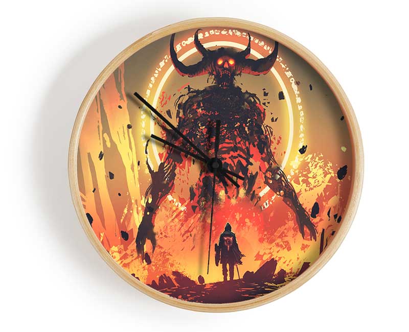 Demons Rise Above Warrior Clock - Wallart-Direct UK