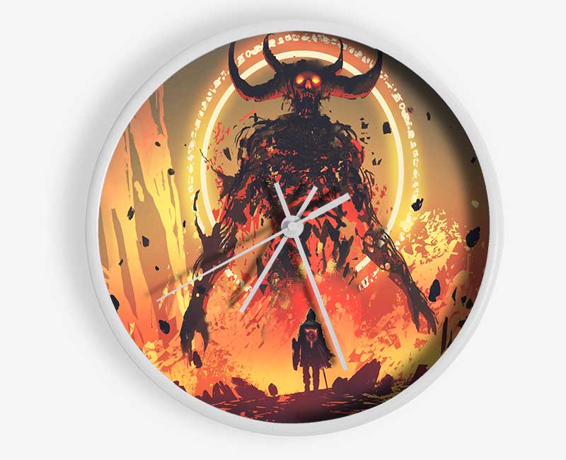 Demons Rise Above Warrior Clock - Wallart-Direct UK