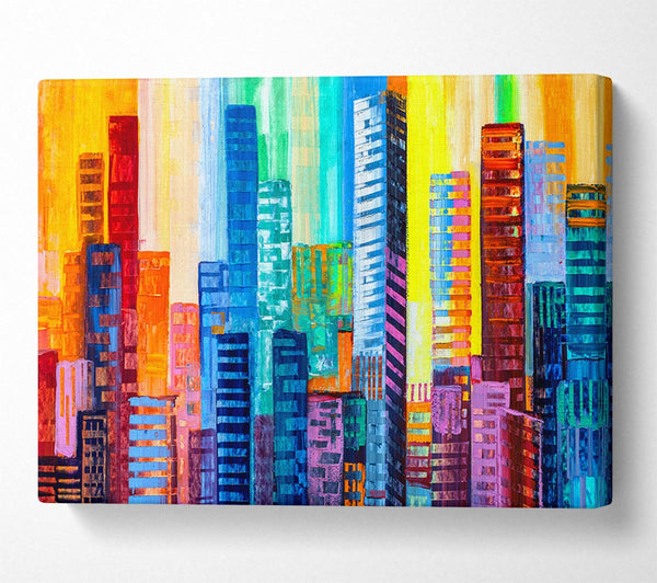 Picture of City Blocks Of Colour Canvas Print Wall Art