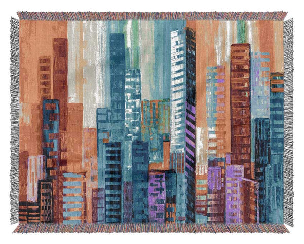 City Blocks Of Colour Woven Blanket