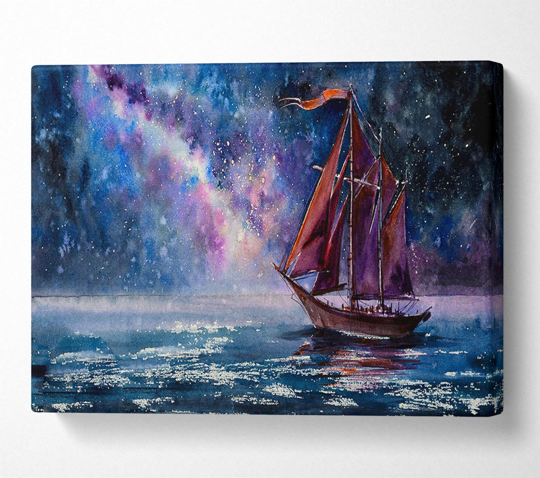 Picture of The Boat To The Universe Canvas Print Wall Art