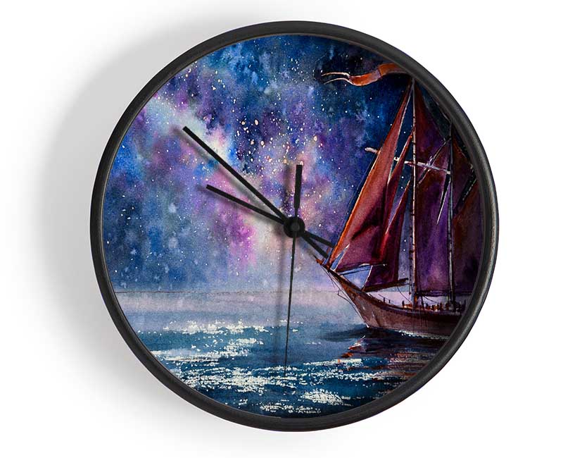 The Boat To The Universe Clock - Wallart-Direct UK