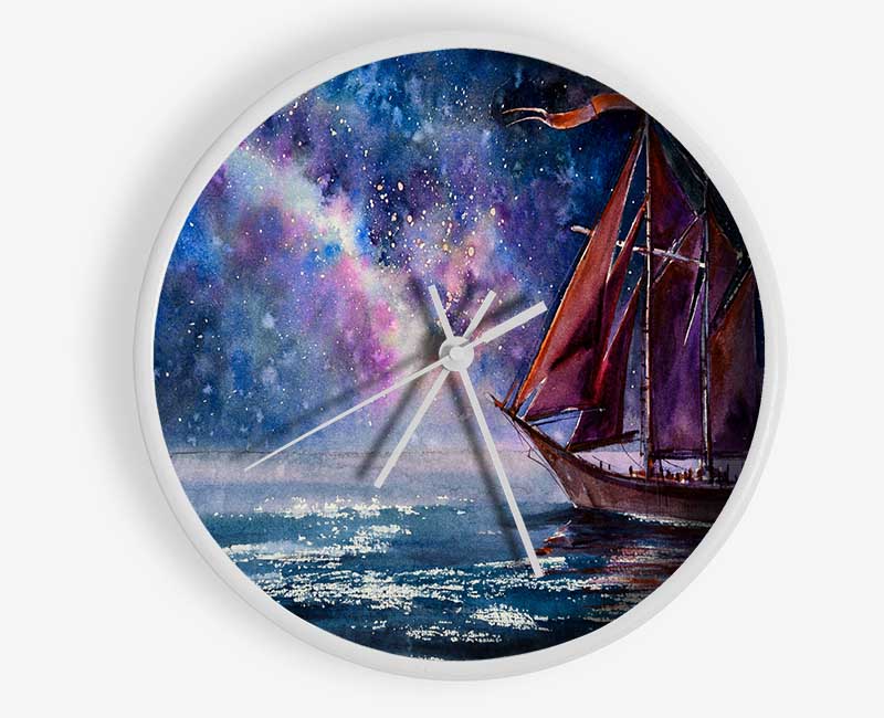 The Boat To The Universe Clock - Wallart-Direct UK