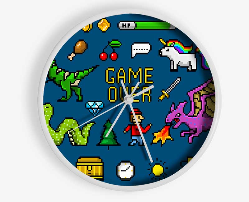 Game Over 8 Bit Clock - Wallart-Direct UK