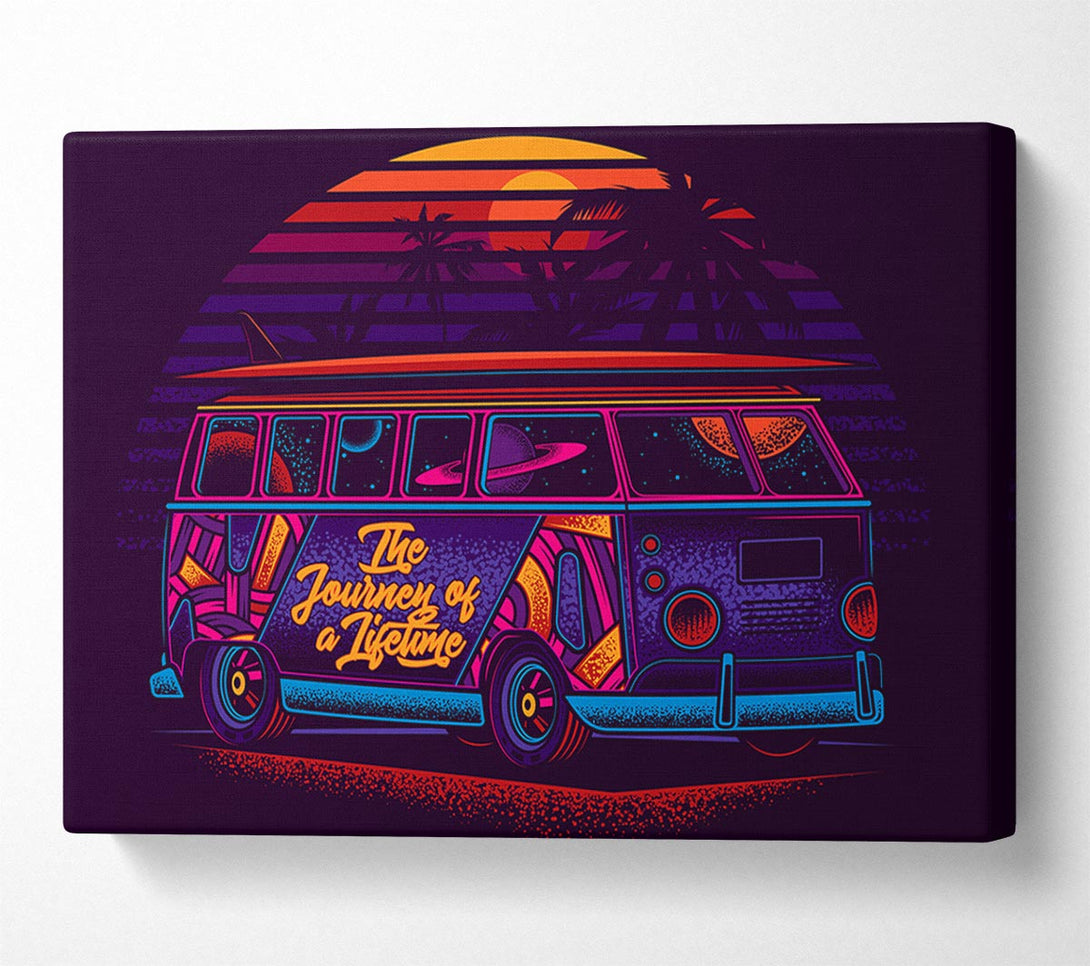 Picture of Vw Camper Surfs Up Canvas Print Wall Art