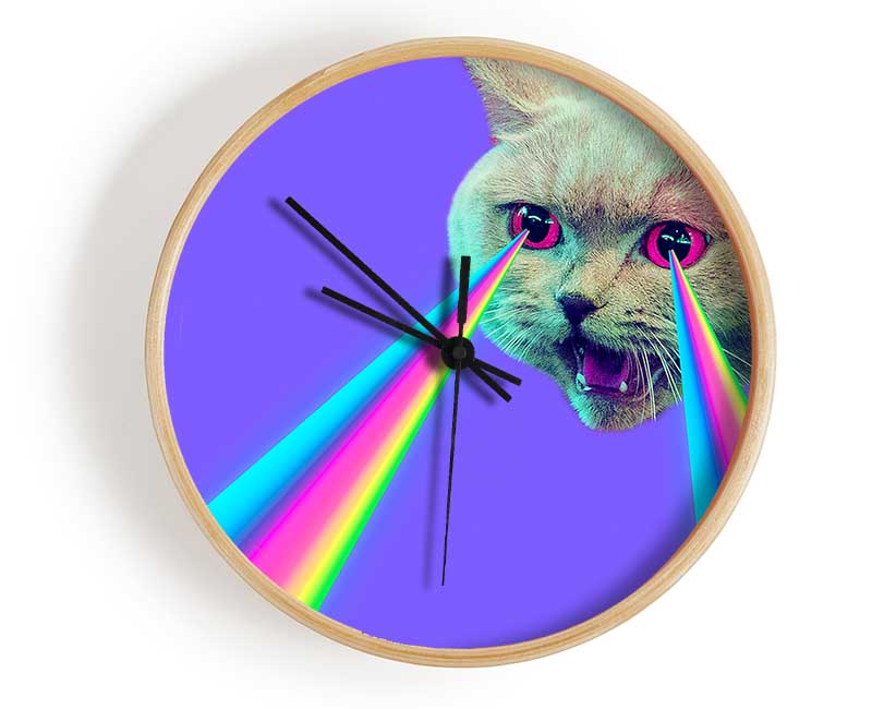 Cat Lazer Beam Clock - Wallart-Direct UK