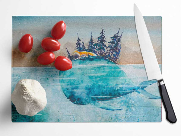 Whale Island Glass Chopping Board