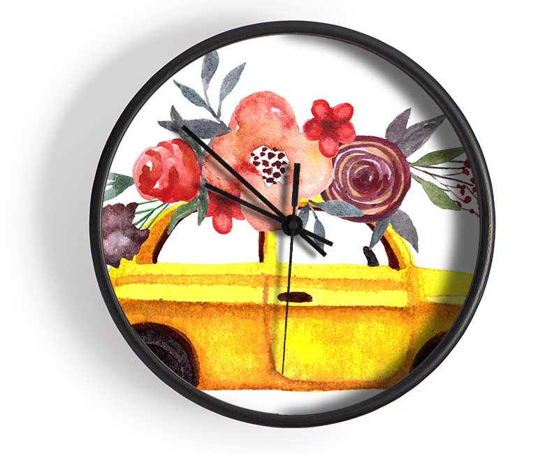 Cut Floral Car Clock - Wallart-Direct UK