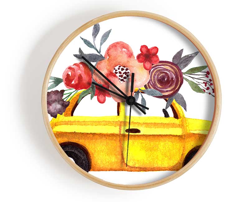 Cut Floral Car Clock - Wallart-Direct UK