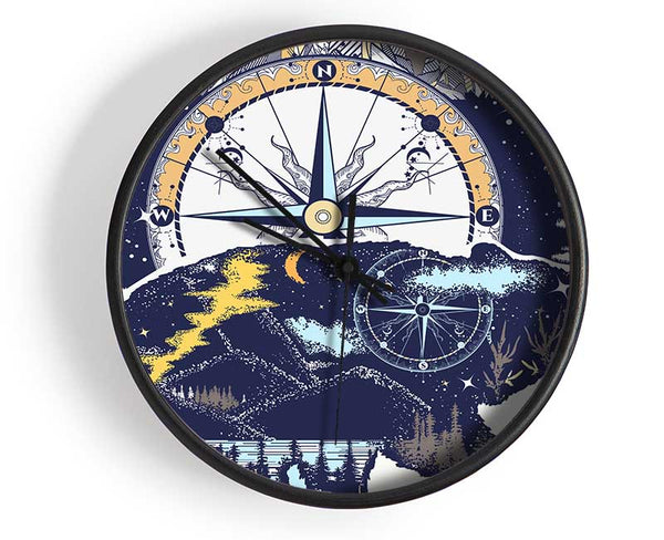 Bear Compass Clock - Wallart-Direct UK