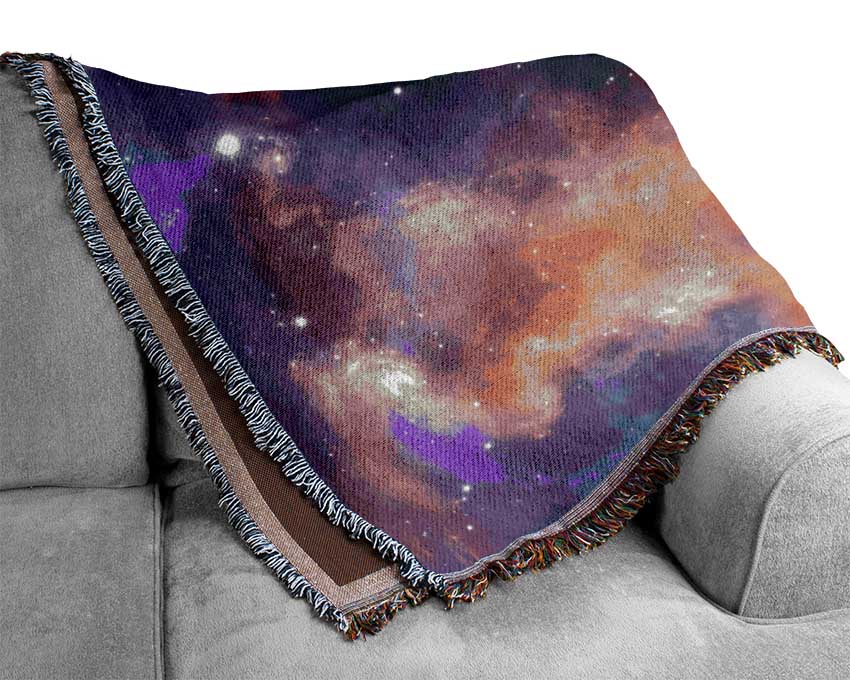 Planets In Orbit Woven Blanket