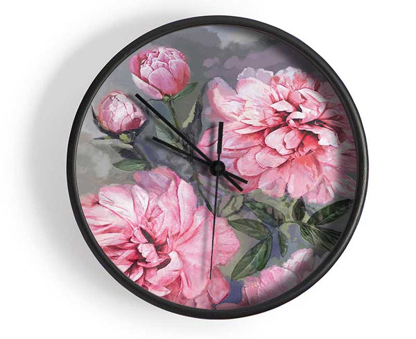 The Pink Carnation Clock - Wallart-Direct UK