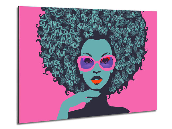 Glasses Big Hair Woman