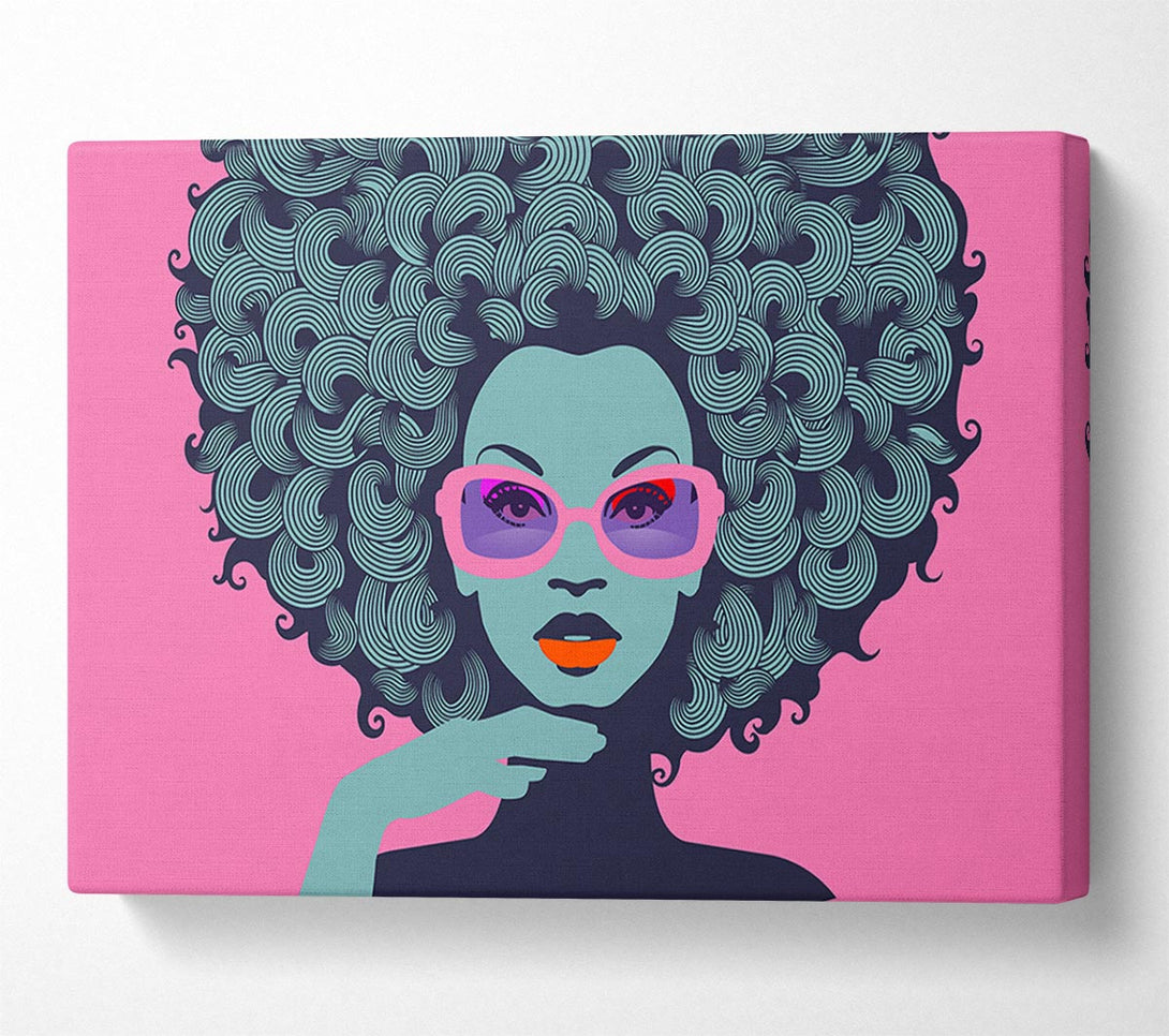 Picture of Glasses Big Hair Woman Canvas Print Wall Art