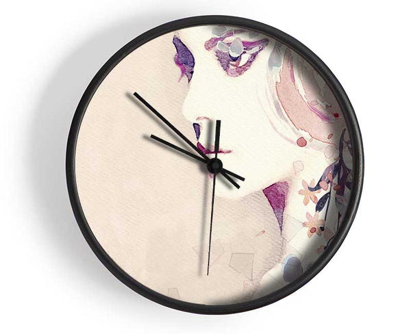 Flower Headpiece Clock - Wallart-Direct UK